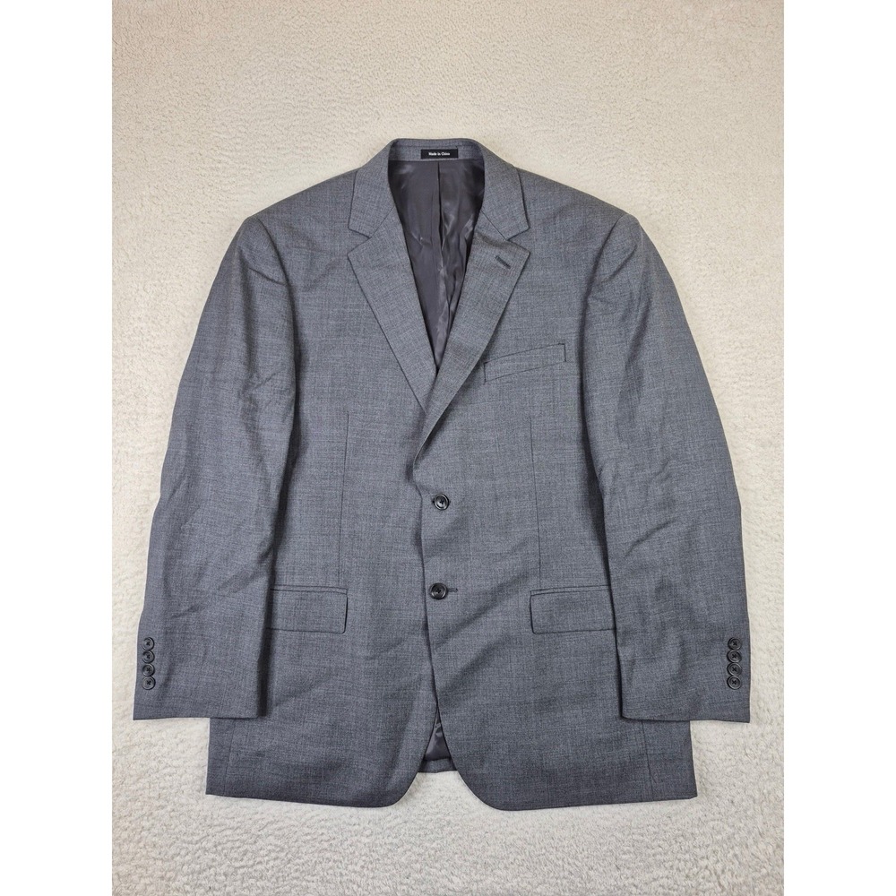Pronto Uomo Platinum Blazer Men's 44R Gray 2 Button Suit Jacket Wool